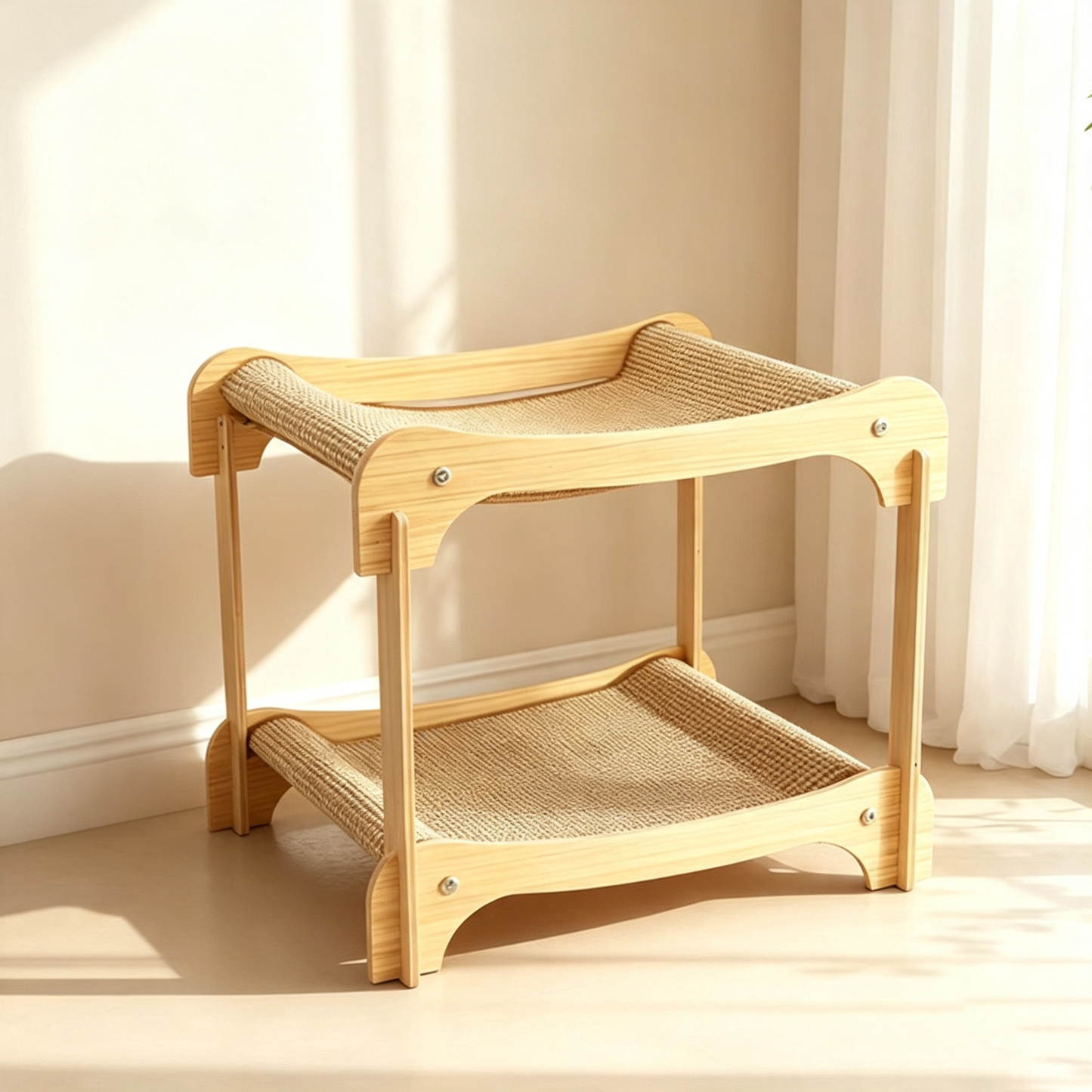 Elevated Double Tier Cat Hammock Bed