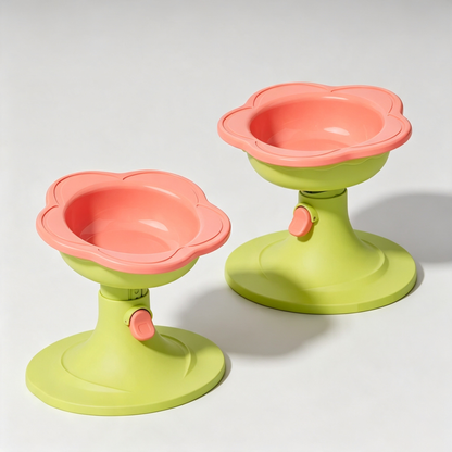 Adjustable Elevated Ceramic Cat Bowl